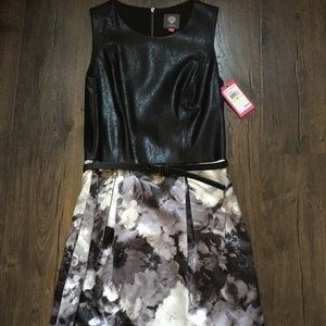 Vince Camuto Leather Dress (Sz 4)- w/tiny scratch